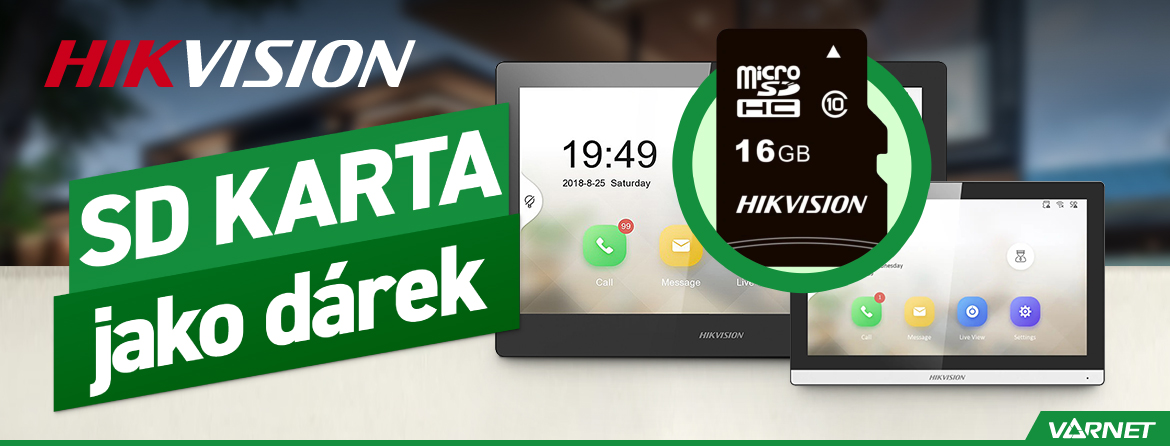 Paměťová karta k nákupu videotelefonů Hikvision