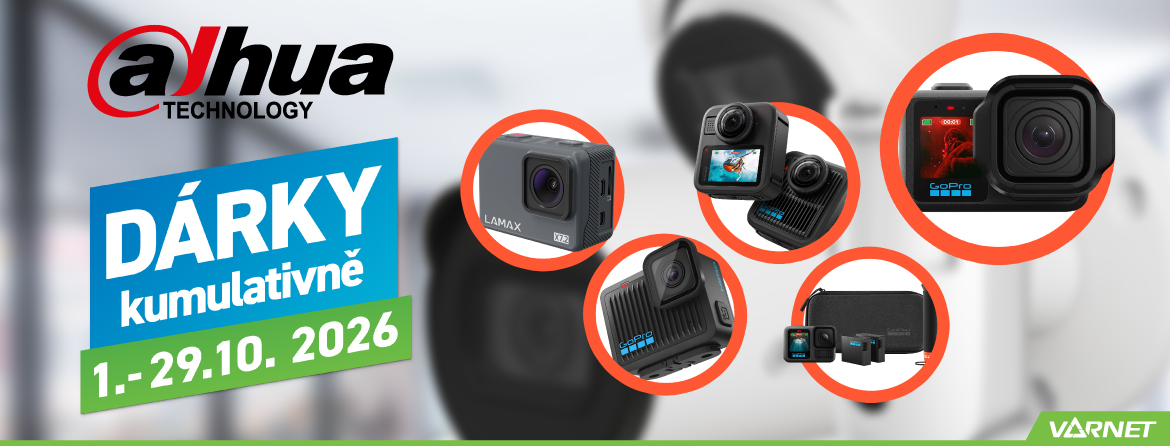 Akční kamery GoPro a LAMAX za říjnové nákupy Dahua