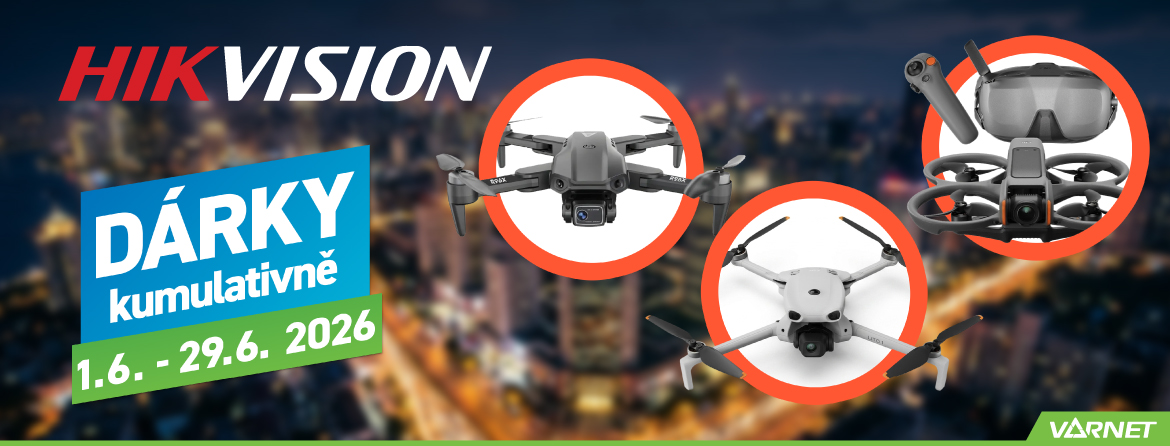 Drony jako dárky za nákupy produktů Hikvision