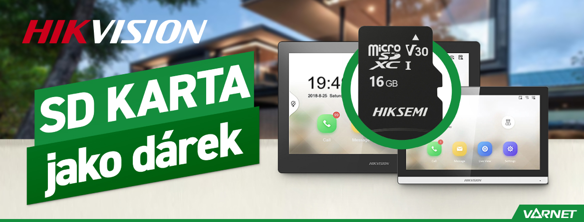 Paměťová karta k nákupu videotelefonů Hikvision