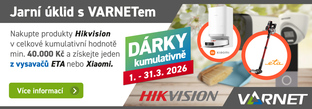 Vysavače ETA nebo Xiaomi za nákupy Hikvision