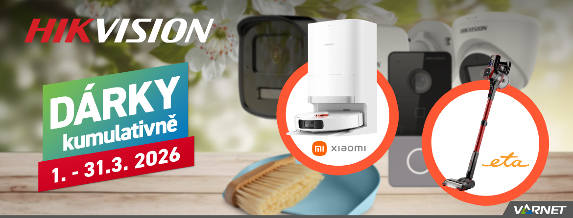 Vysavače ETA nebo Xiaomi jako dárek za nákupy Hikvision