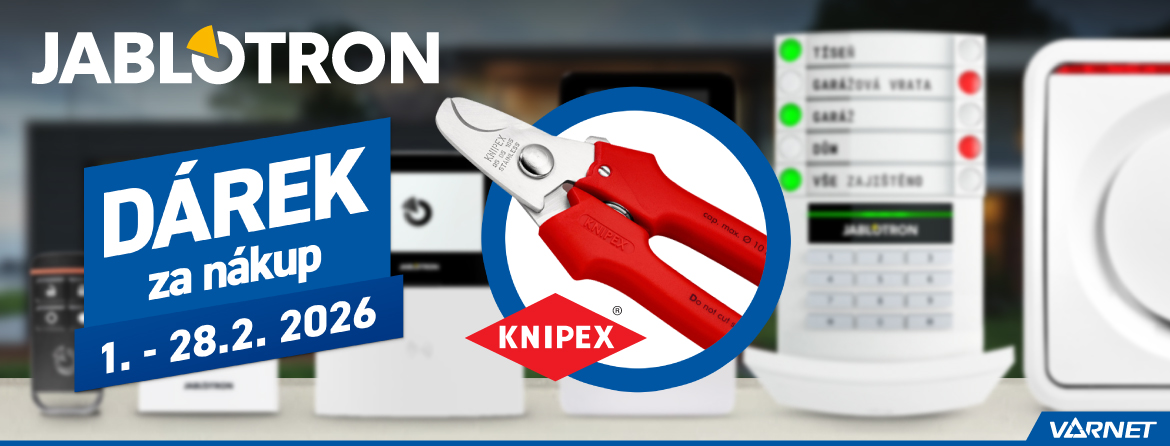 Kabelové nůžky Knipex k nákupu produktů Jablotron