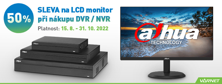 Sleva 50% na LCD monitor při koupi DVR / NVR Dahua