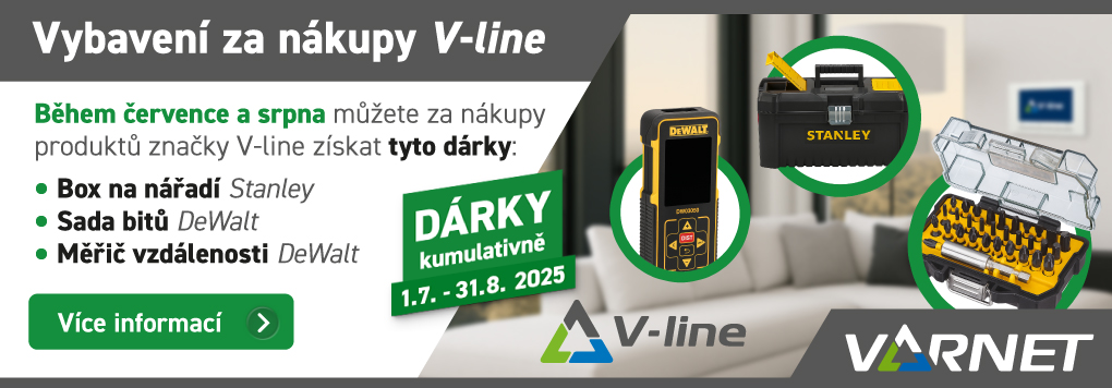 Pracovní vybavení za nákupy produktů V-line