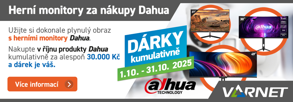 Herní LCD monitory za nákupy produktů Dahua