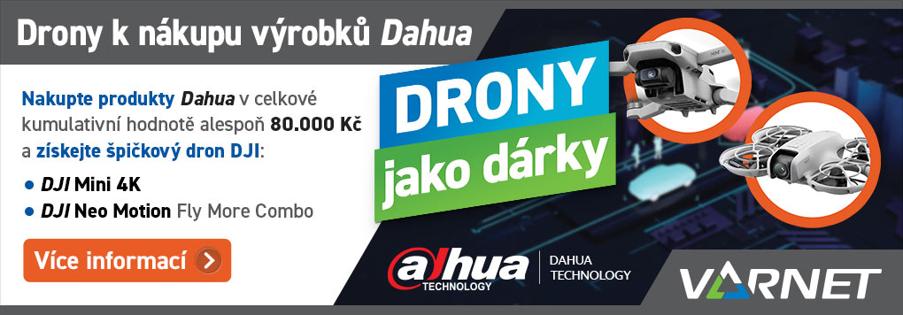 Dron DJI jako dárek za nákupy produktů Dahua
