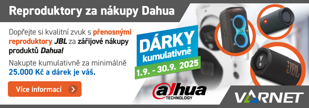 Reproduktory JBL za nákupy produktů Dahua