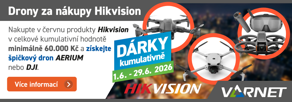 Drony jako dárky za nákupy produktů Hikvision