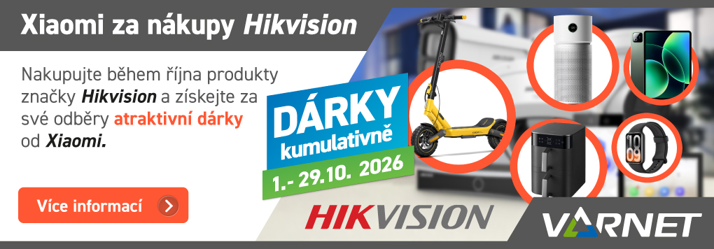Elektronika Xiaomi jako dárek za nákupy produktů Hikvision