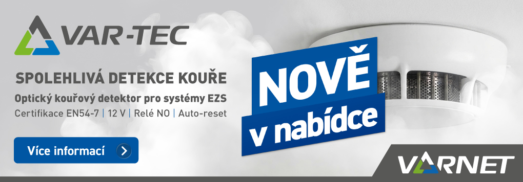 Opticko kouřový detektor pro EZS