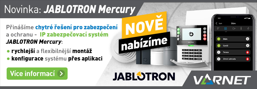 Nový zabezpečovací systém JABLOTRON Mercury