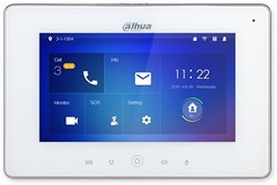 Vnitřní zobrazovací hands-free jednotka pro IP videotelefony řady DAHUA s barevným LCD 7" dotykovým displejem a WIFI připojením